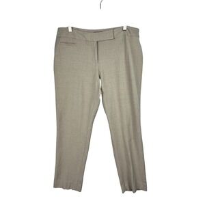 Talbots Dress Pants Womens 14W Beige Wool Blend‎ Signature Stretch Slacks